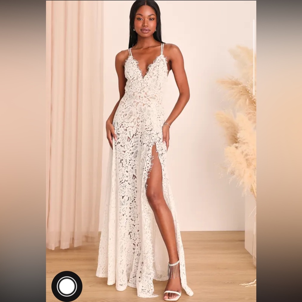 Love of Details White Lace Maxi Dress
